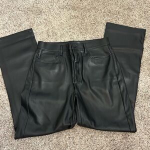 LOFT Black Faux Leather Pants